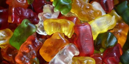 Close up image of gummy bears
