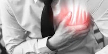 Image showing heartburn with a guy holding his chest