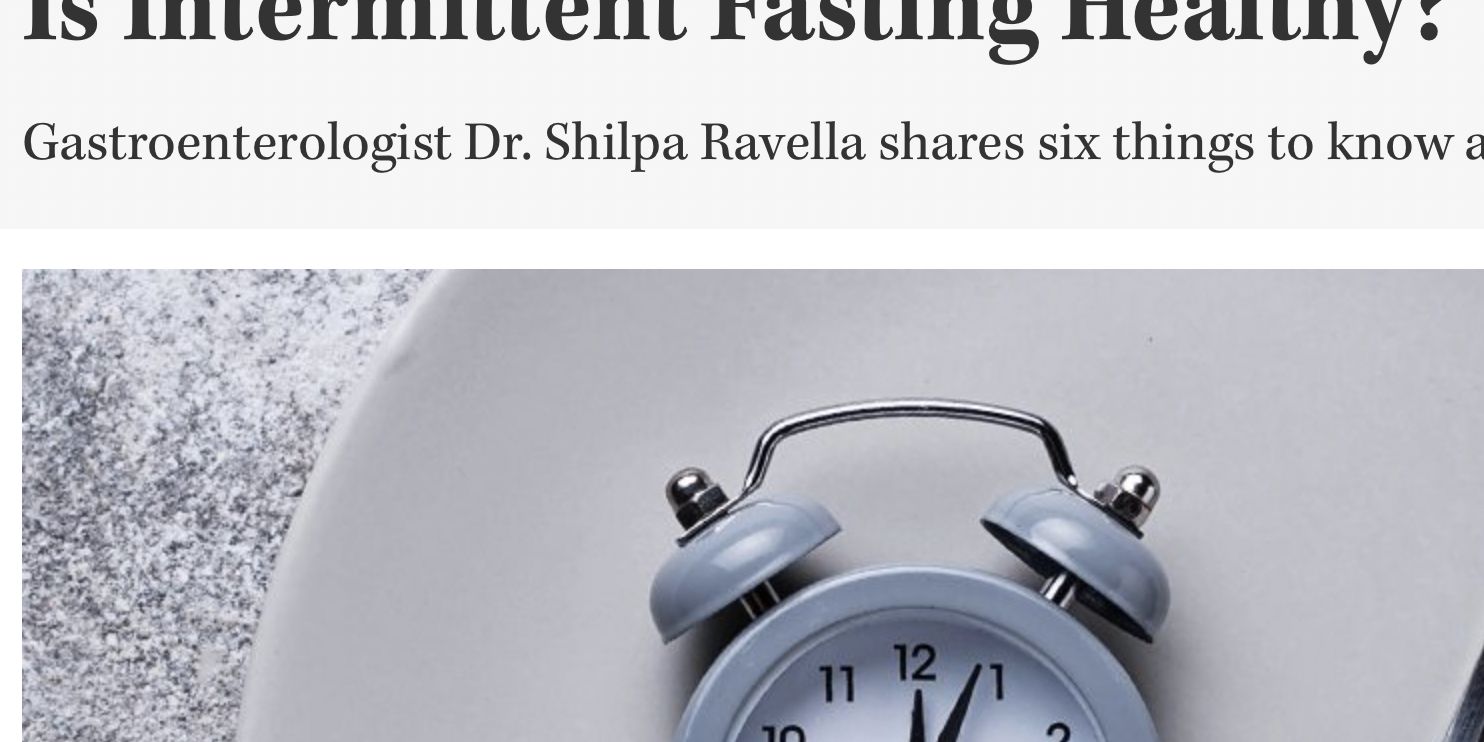 Health Matters - Is Intermittent Fasting Healthy